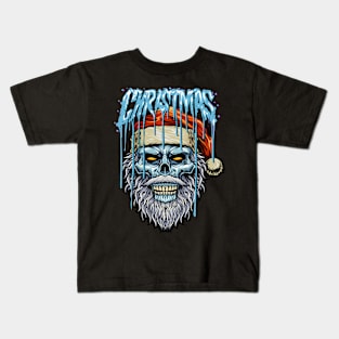 Christmas Skull Santa Kids T-Shirt